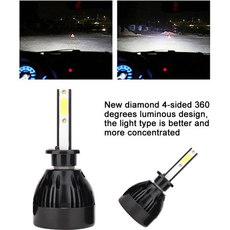 2 H1 60W weiße lüfterlose LED-Lampen für L5-Autoscheinwerfer (1/5)