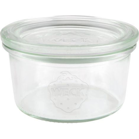 Weck Sturzglas Inhalt 165 ml Einmach Glas mit Glasdeckel zum Einkochen 12 Stück
