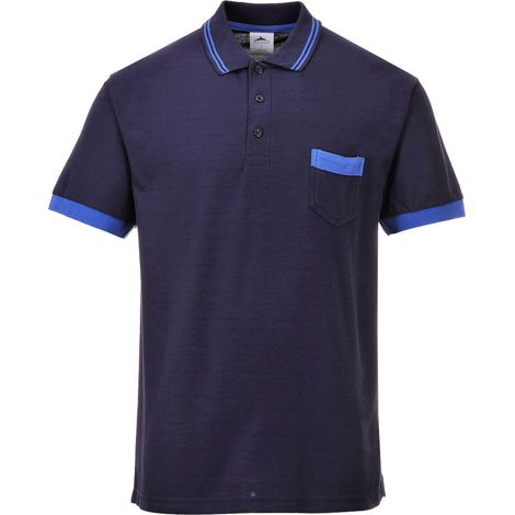 Portwest Kontrast Polo-Shirt TX20 in Schwarz Gr. XS