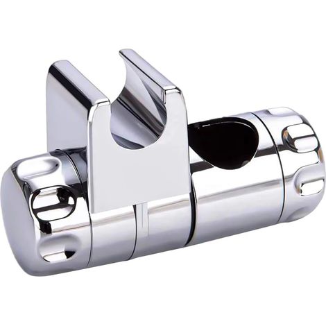 Support Douche à Main Remplaçable, Support Pommeau de Douche, Clamp Douchette Réglable de Salle de Bain, 19-22MM à Diamètre Réglable ABS Chromé (1/5)