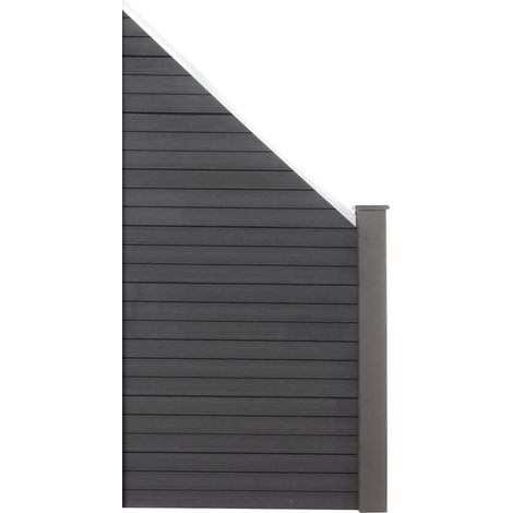 HOME DELUXE - WPC Sichtschutzzaun CALLADO - Anthrazit, 1x Schrägelement - Maße: 91 x 105 cm, inkl. Zubehör I Blickschutz Windschutz Sonnenschutz Gartenzaun Steckzaun Sichtschutz-Zaun WPC-Zaun