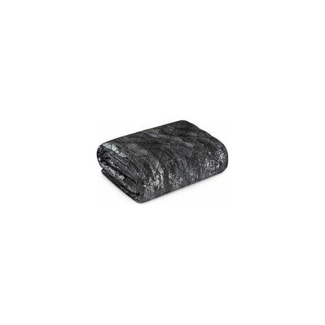 Colcha Blink/3 de 170x210 cm, acolchada negra (1/5)