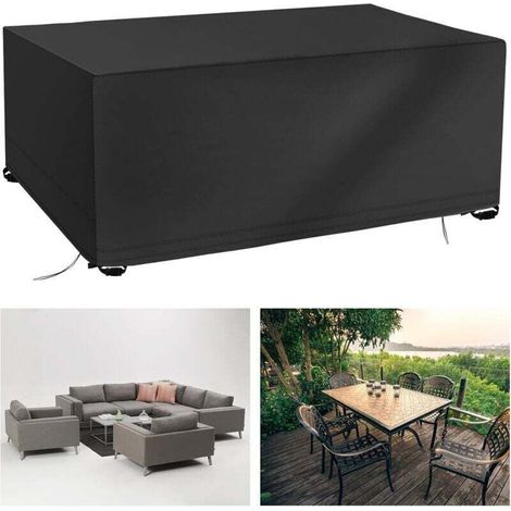 Housse Salon de Jardin, 210D Tissu Oxford Housse Table de Jardin, Housses de Meuble Bâche de Protection Imperméable Résiste Aux UV Table Canapé Inclinable Chaises18013590 (1/4)