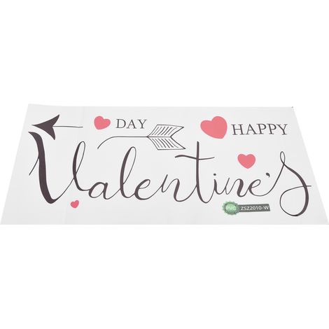 Lot autocollant PVC lettres anglaises décoratif Saint-Valentin, papier peint adhésif mural salon canapé bureau fond d'écran étude. (1/5)
