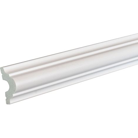 PROVISTON Stuckleiste Kunststoff Weiß - 18 x 38 x 2000 mm Moderne Leiste für die Decke (1/5)
