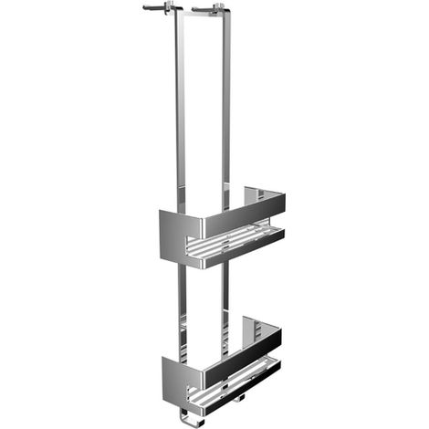 emco system2 étagère à porte, 2 paniers profonds, chromé, (1/5)