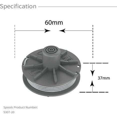 Coupe Bordure Bobine,4 Pièces Φ1,65 mm 6,1m 5307-20 Recharge Bobine Fil pour Coupe-Bordure,Bobine pour débroussailleuses Gardena EasyCut ComfortCut PowerCut SmallCut (1/3)