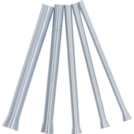 Kit de cintreuses à ressort pour tubes en cuivre, aluminium et acier à paroi mince de 5/8 po, 1/2 po, 3/8 po, 5/16 po et 1/4 po