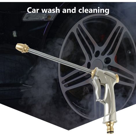 【Lance à eau métallique】AchatExpress【PWR-10】【puissante et adaptable】Aluminium robuste 26.5cm haute pression multi-jets jardin voiture animaux portable 240g livré complet (1/5)