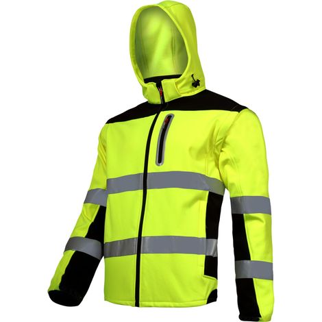 Veste softshell à manches amovibles, jaune, taille M, CE, Lahti (1/5)