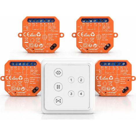 Interrupteur Volet Roulant Double Commande: App WiFi + Télécommande Sans Fil – Voix – Programmation – Interrupteur Manuel Conservé – Moteur AC 4 Fils 300W (1/5)