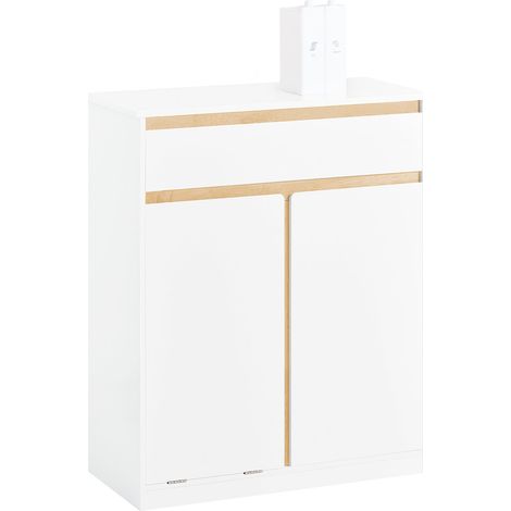 Armario de Baño Cesto para Ropa Sucia con 1 Cesto 1 Puerta y 1 Cajón Blanco 71 x 33 x 85 cm BZR79-W SoBuy ES (1/5)