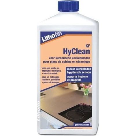 Lithofin – Nettoyant céramique KF HyClean 1 L – Élimine les dépôts de calcaire – Spray facile à utiliser – Pour surfaces brillantes et alimentaires