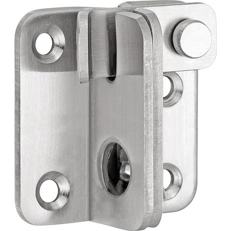Verrou Porte Loquet Serrure Porte Coulissante Serrure Verrou Portail de sécurité de Fermeture Porte pour armoire de grange, de bain, garage, fenêtre, ouverture à droite Argenté, S: 40 x 45