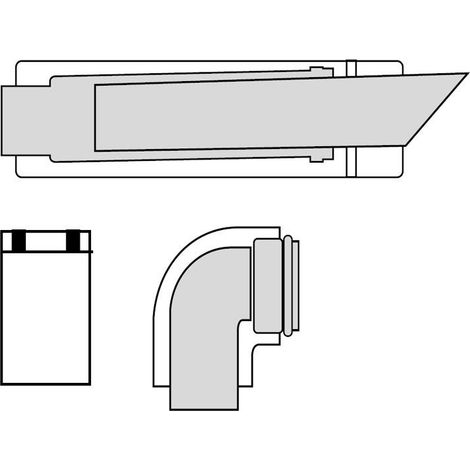 Vaillant Prolunga telescopica a condensazione Guida aria/gas di scarico, PP,60/100, 0,5-0,8 m, 303906