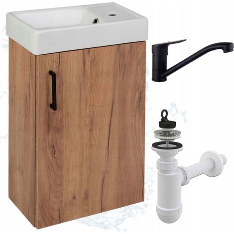 Badezimmermöbel mit Waschbecken 40 - Eiche - Kompakt und modern - Praktisch und elegant (1/5)