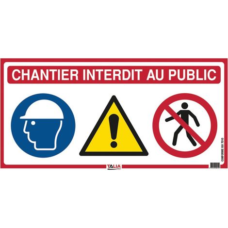 Panneau de chantier 4 en 1 800x400mm - TALIAPLAST - 620011