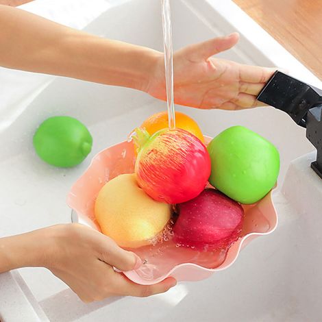 Obstschale, schlicht und modern, mit abgerundeten Ecken, leuchtenden Farben, stabilem Boden, glattem Kunststoff, ideal für Partys, Familienbars und Cafés. (1/5)
