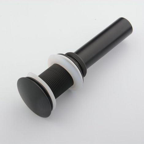 AIDUCHO Einschlitz-Waschtischarmatur mit Push-Pop-Up-Klick-Klack-Verschluss, kein Überlauf (Schwarz) (1/5)