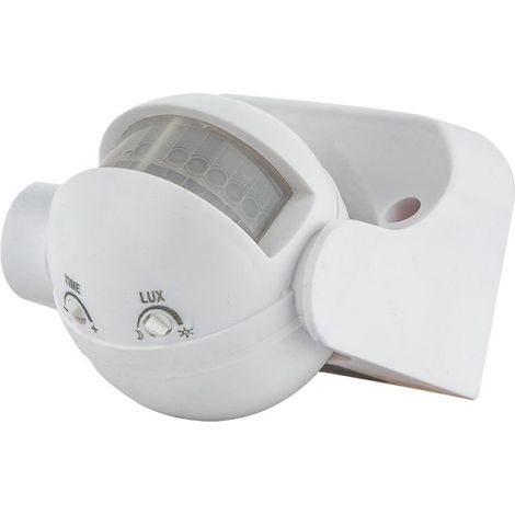 Interrupteur détecteur de mouvement infrarouge, ,Détecteur de mouvement pour éclairage extérieur, Light Sensor blanc (1/4)