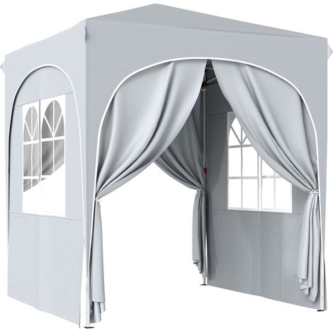 Tonnelle Frotbert Barnum Pliable Pop-Up Réglable Abri Jardin Extérieur Gris Clair