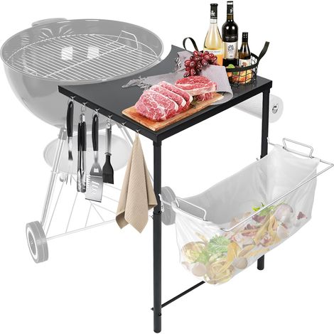 Weber Smokey Mountain Table d'appoint pour barbecue sphérique Weber Kettle 47/57/67 cm, barbecue au charbon de bois Master-Touch, accessoires de barbecue de qualité supérieure