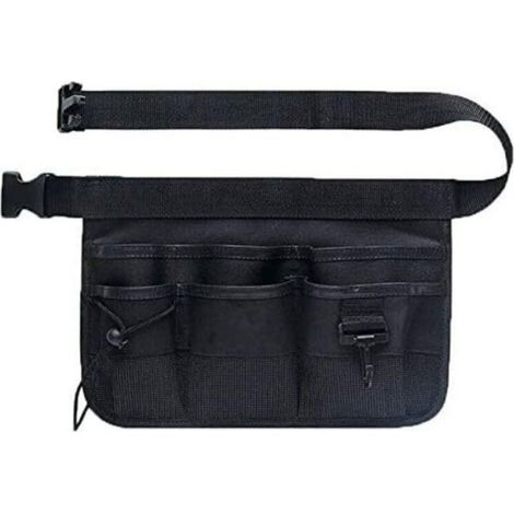Ceinture Porte-Outils - Oxford Multi-Poches - Ajustable pour Jardin Cour Ferme Entrepôt - Noir - 1 Pièce (1/4)