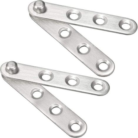 royaluxe - 2pcs Charnière Pivot Porte 360 Degré Tournante Acier Inox 60mmx11mm (1/5)