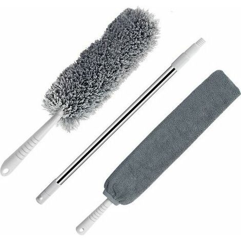 Green Mobility-Nettoyeur de poussière rétractable à manche longue, brosse de chevet, outils de nettoyage pour espace, vadrouille de sol Flexible, outil de nettoyage domestique,Set B,États-unis (1/5)
