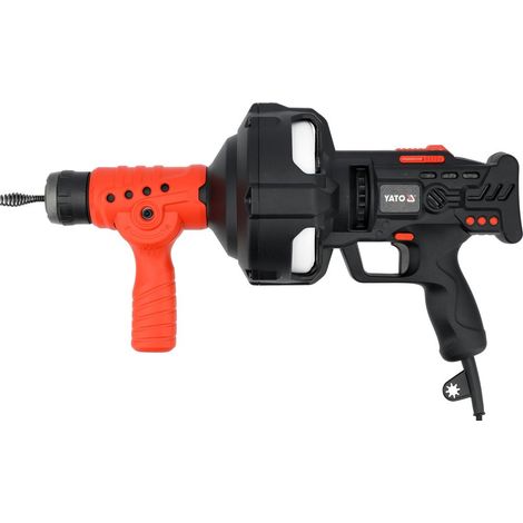 YATO Elektrischer Rohrreiniger 260 W mit 7m Reinigungsspirale 7mm Rohrreinigungsmaschine Drehrichtungswechsel automatische Spiralförderung für Rohre 19-50mm (1/5)