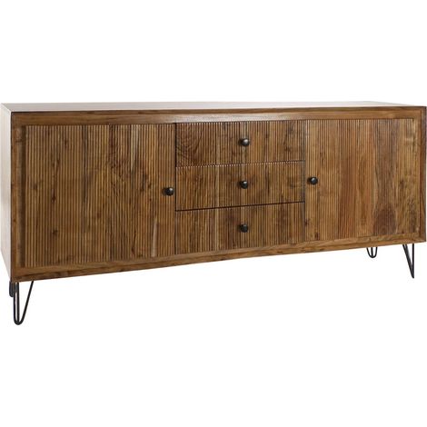 Buffet en acacia marron pour rangement élégant - Marron chaleureux effet bois naturel (1/5)
