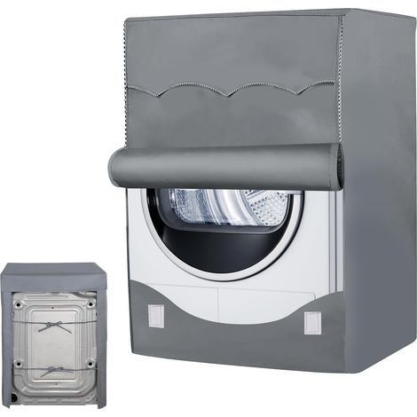 Housse pou Machine à Lave, 60x64x85 cm Couvetue Machine à Lave Impeméable Anti-Poussièe Housse de Potection Extéieue pou Machine à Lave et Sèche-Linge à Chagement Fontal (1/4)