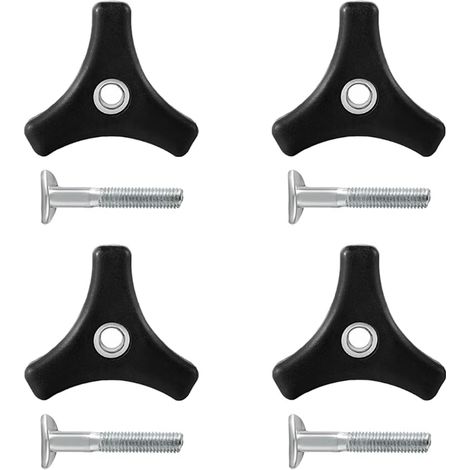 CSPARKV (5.4×4.7×4.7cm)4Pcs Lawn Mower Handle Knobs Nut Bolts, Universal Lawn Mower Handle Plastic Replacement Bolts for Lawn Mower Lawn Mower Accessories