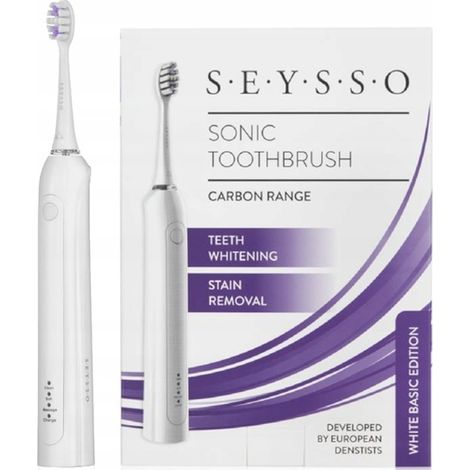 SEYSSO CARBON BASIC Sonic Zahnbürste Weiß 82000 Vibrationen/Min.