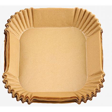 Lntyq Papier Cuisson Air Fryer 20cm, 100Pcs Papier Air Fryer Carrée Antiadhésif Résistant à l'huile et à l'eau, Air Fryer Accessoires, Papier Sulfurisé pour Air Fryer, Micro-ondes, Four, Vapeur