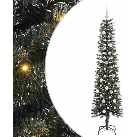 Sapin de Noël，Arbre de Noël artificiel avec 300 LED Vert 50.5 x 50.5 x 180 cm CFW76176 (1/5)