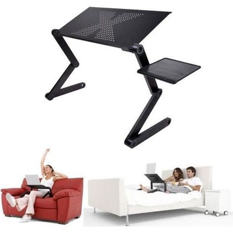 TEMPSA Support PC Table Ordinateur Portable Tablette Table de Lit Pliable radiation (1/4)