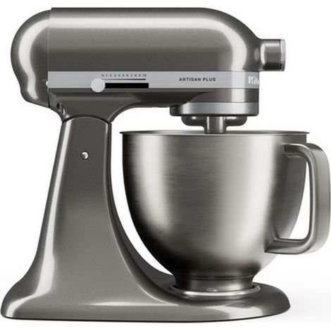 KitchenAid Artisan Plus 5KSM50PKVE Küchenmaschine, Farbe: Silber-Asche