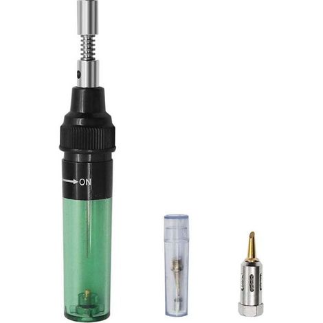 Gas Soldering Iron, Blowtorch Welding Gun, Cordless Butane Gas Soldering Iron, 1300°C Compressed Air Welding Tool (Green), Soldering Iron (1/5)
