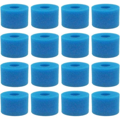 16pcs pour Intex Pure Spa Cartouche filtrante de spa en mousse lavable réutilisable Type S1 (1/5)