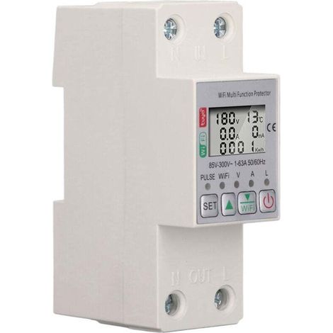 WiFi Smart Switch Energy Measurement Multifunction Protective Circuit Breaker AC85-300V 63A (1/4)