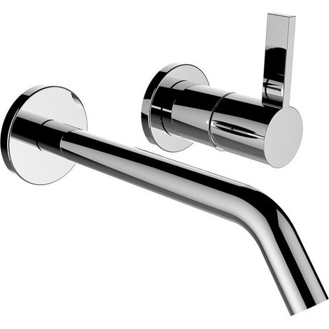 Mitigeur lavabo à encastrer 2 trous KARTELL saillie 175 mm, pour Simibox 2 points chromé LAUFEN