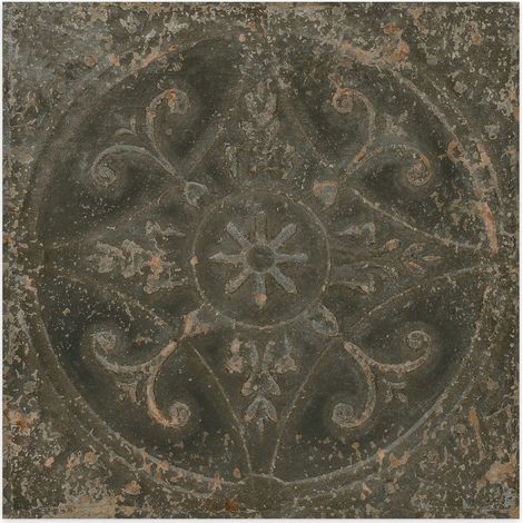 Carrelage Vintage Noir 33x33x0,95 cm Sabratha - Sol et mur intérieur (vendu par carton de 1,09 m²) - RO'MA CARRELAGE