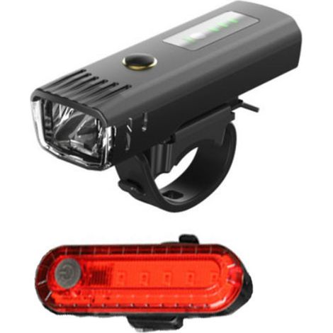 Kit de feux vélo LED lumineux intelligent avec capteur, phare avant et feu arrière pour VTT, sports extérieurs et cyclisme nocturne (1/5)