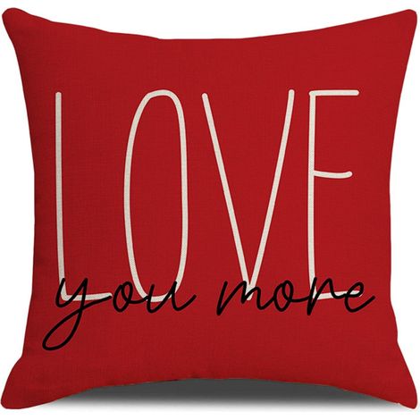 Housse De Coussin - Motif Coeur - 45 x 45 cm - Fermeture Éclair - Polyester - Décoration Intérieure - 1 Pièce (1/4)