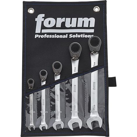 Forum Ratschenschlüssel-Satz umschaltbar 8-19mm 5-teilig in Rolltasche (1/3)