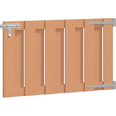vidaXL Cancello da giardino 100 x 60 cm WPC e Alluminio Marrone