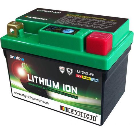 Batterie moto lithium 12.8V 2Ah – HJTZ5SFP – Puissance de démarrage 120A – Dimensions 113x70x85mm – Pour motos légères – Skyrich - YTZ5S