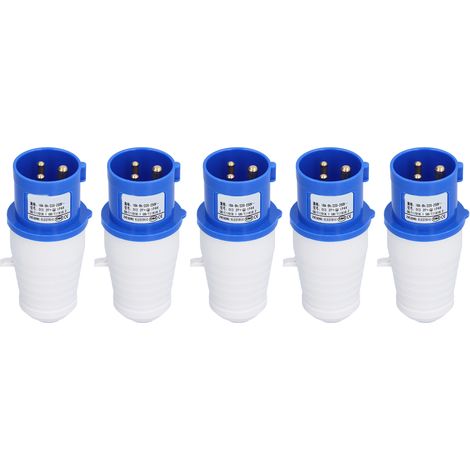 Connecteur industriel 5 pièces 3 broches monophasé prise Europe 220V-250V 16A 2P+E alimentation aviation (1/5)