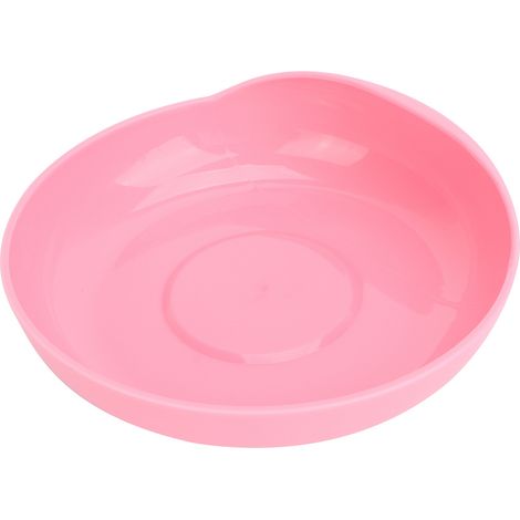 Assiette élargie antidérapante anti-débordement pour personnes âgées et handicapées, avec ventouse, rose (1/5)